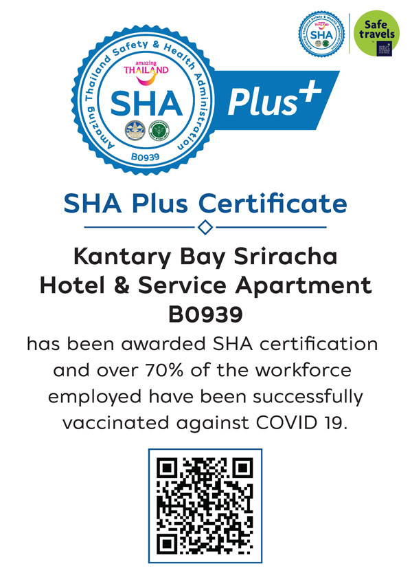 SHA+ Certificate - Kantary Bay Hotel Sriracha